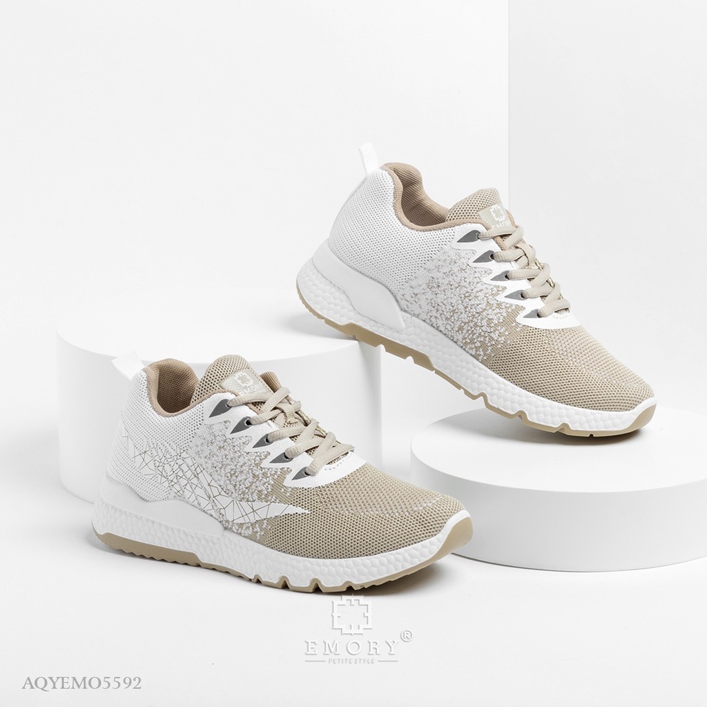 SEPATU SNEAKERS WANITA EMORYSTYLE   Corinna AQYEMO 5592  MB KHAKI/WHITE