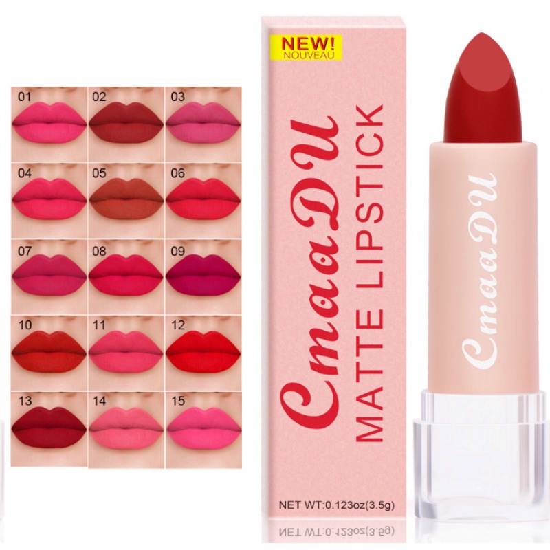 BPOM CMAADU Matte Lipstik 12 Waterproof Long Lasting Lipstick XX021