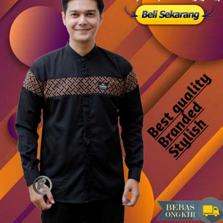 Terbagus.. Koko hadroh putih terlaris koko modern elrumi/hilwa seragam gus azmi azzahir koko pria sh