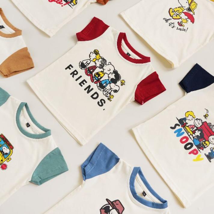 ORIGINAL% PAJAMAS SNOOPY BAJU ANAK SNOOPY SLEEP WEAR ANAK KAOS SNOOPY ANAK SETELAN PIYAMA KAOS KATUN