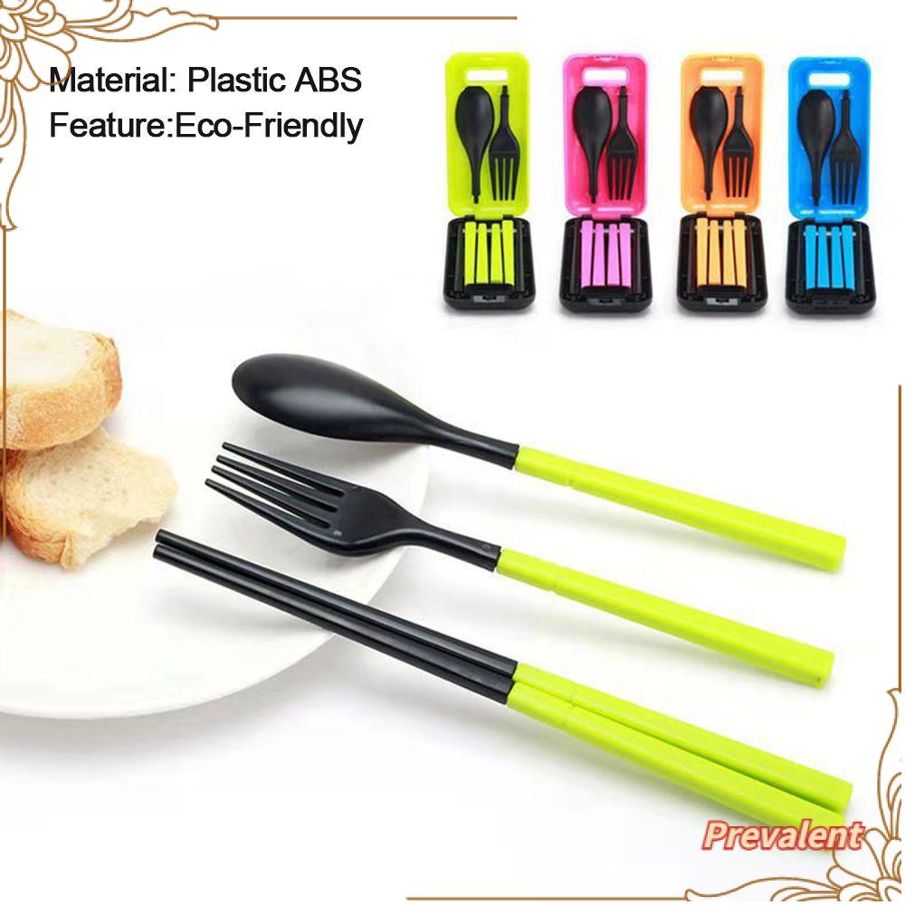 Preva Set Alat Makan Lipat Reusable Travel Cutlery Camping Cutlery Set