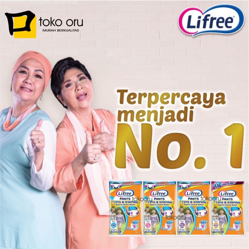 Lifree M isi 20 pcs Popok Celana Dewasa