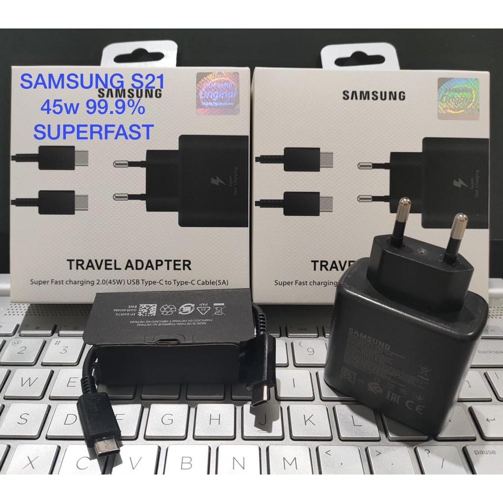 Charger Samsung S20 S21 45w | Super Fast Charging | Type C | Ori 99.9%