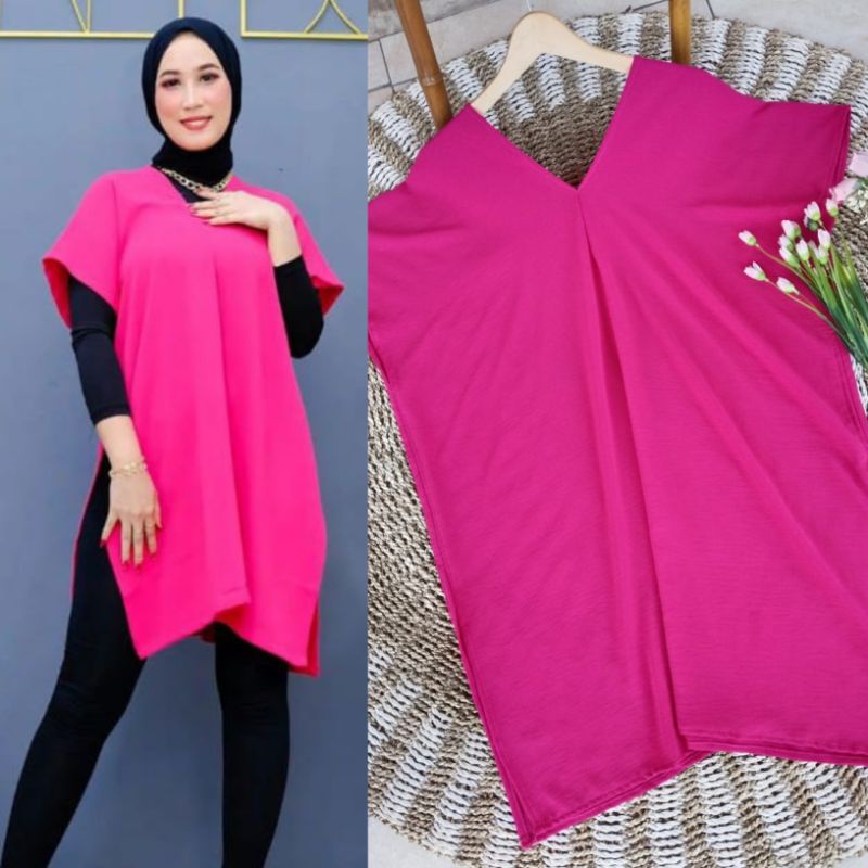 Nagita LONG SQUARE | ATASAN NAGITA TUNIK WANITA CRINGKEL PREMIUM //Fit To All size