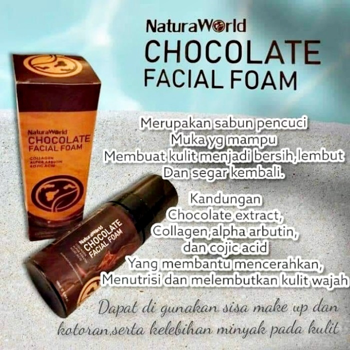 Natura Chocolate Facial Foam (NCFF) by Natura World Kemasan 1 Botol