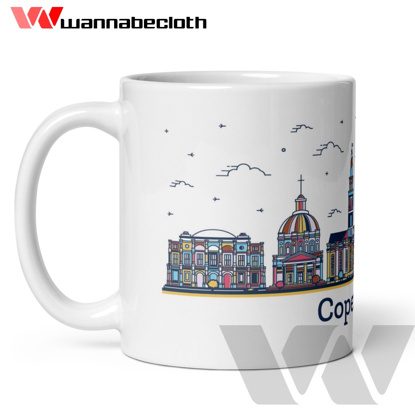 Gelas Copenhagen Denmark Mug Copenhagen Denmark Souvenir Europe Copenhagen Denmark Mug World City v3