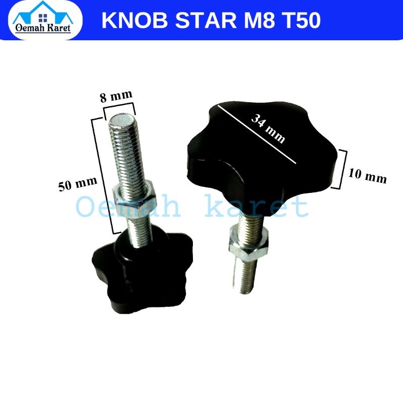 Knob Star Adjuster Baut M8 T50