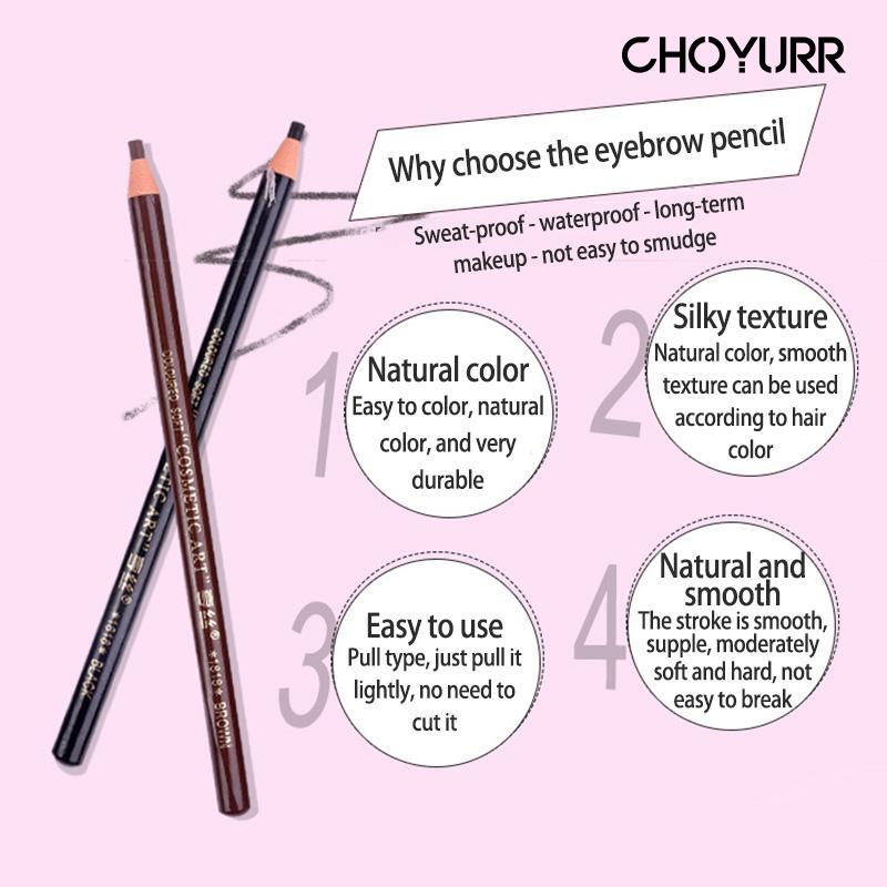 【COD】Pensil Alis Tahan Air Eyebrow Pen Benang Coloured Waterproof Tahan Air Pensil Alis Tarik Benang Asli Import Ready Stock-CH