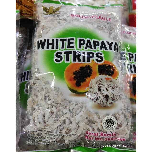 

Golden Eagle manisan buah pepaya white papaya stripes semboi cemilan imlek halal 300gr