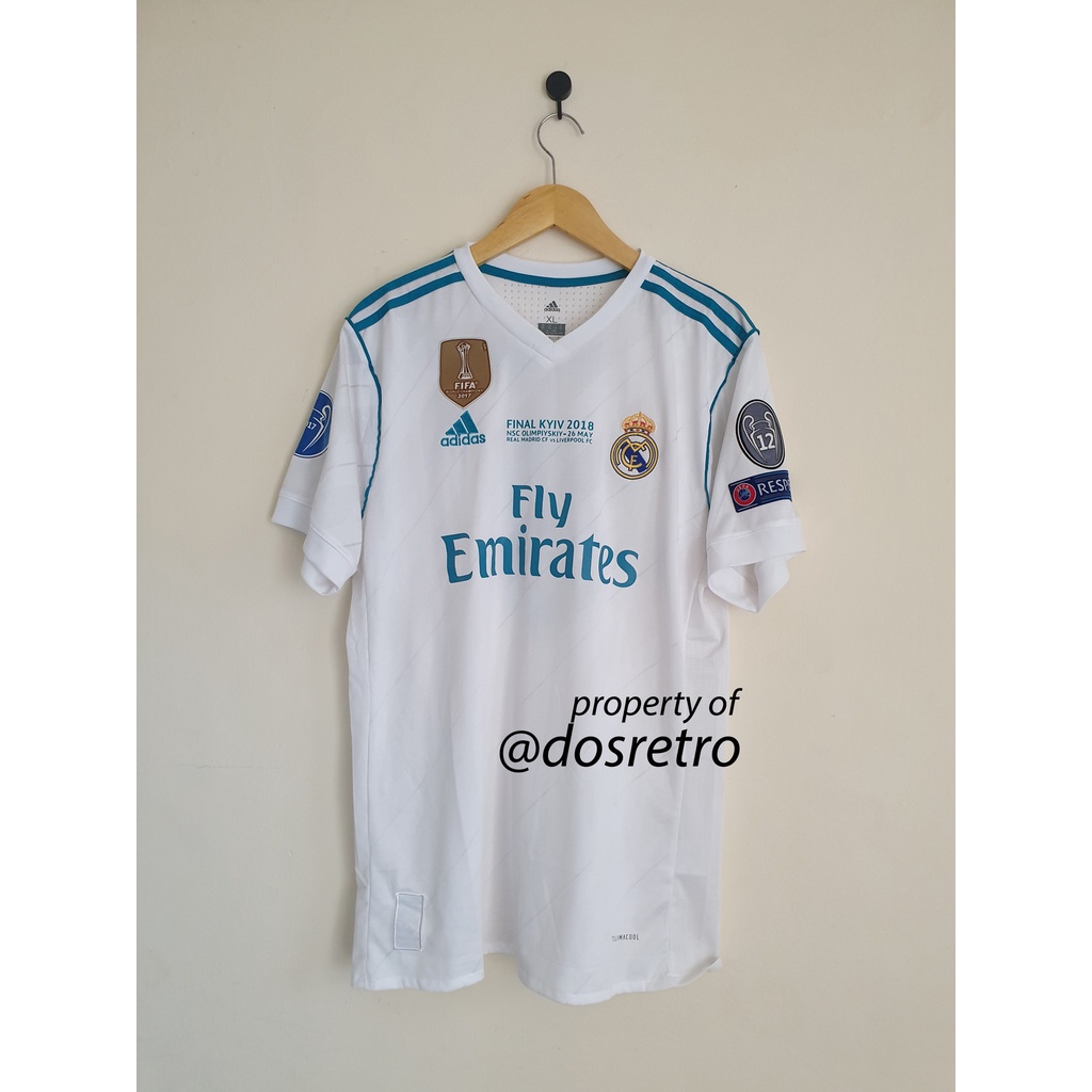 Jersey Reto Real Madrid Home Final UCL 2018 Full Patch