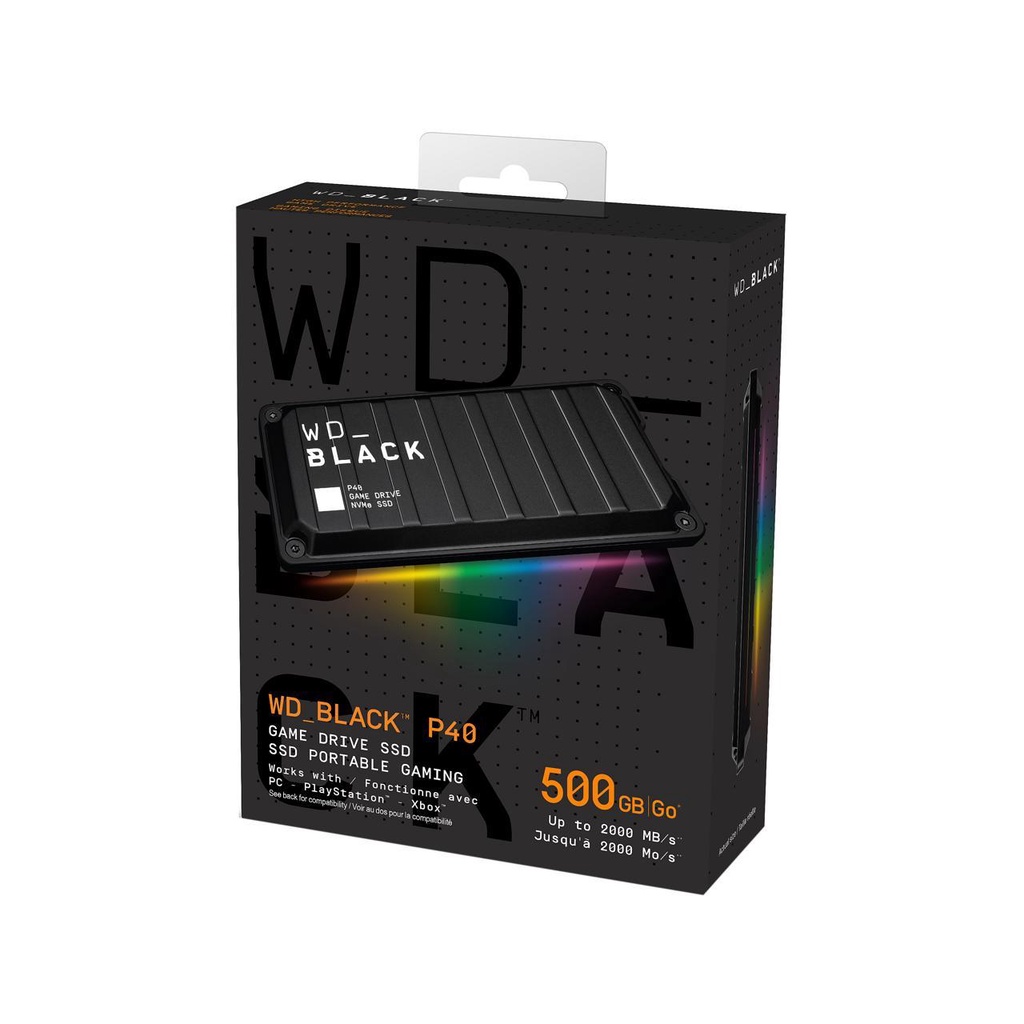 WD Black 500GB P40 SSD Game Drive Portable External