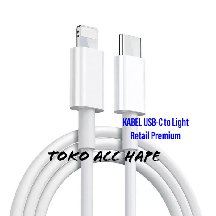 KABEL DATA CHARGER Iph USB-C to Light 1 Meter &amp; 2 Meter RETAIL PREMIUM