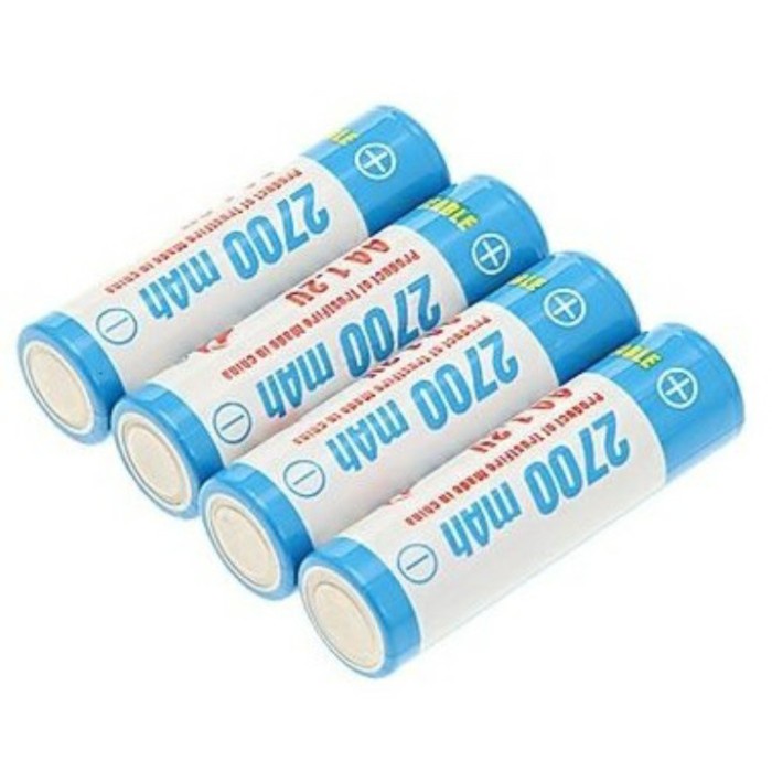 Baterai Battery Batre AA 1.2V NI-MH Rechargeable 2700 mAH isi 4 + Box