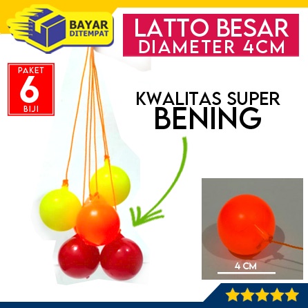 [Paket 6 ] Mainan Latto Lato BESAR JUMBO BENING 4CM Etek Tek Tek Tok Tik Viral Jadul Kwalitas Super