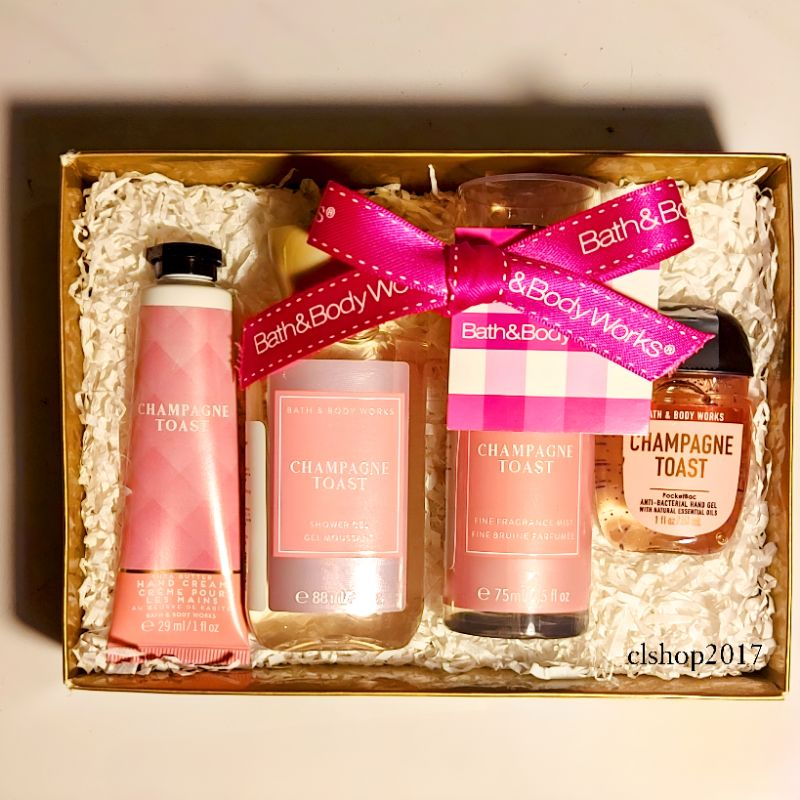 BBW CHAMPAGNE TOAST GIFT SET PAKET BATH &amp; BODY WORKS