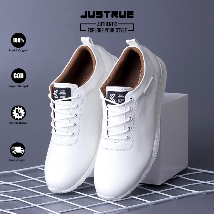 Justrue Sepatu Oxford Pria Putih 047