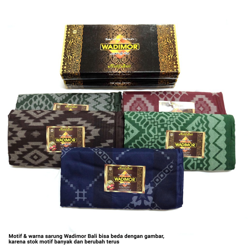 Sarung WADIMOR Motif Bali Pria Kain Tenun Samping Songket Batik Tradisional Premium Dewasa Laki Cowo Cowok Sholat Shalat Solat Lebaran Daerah Jawa Pekalongan Lombok Pria Pesantren Masjid Muslim Islam Peci Baju Koko Grosir Murah Warna Hitam Merah Hijau