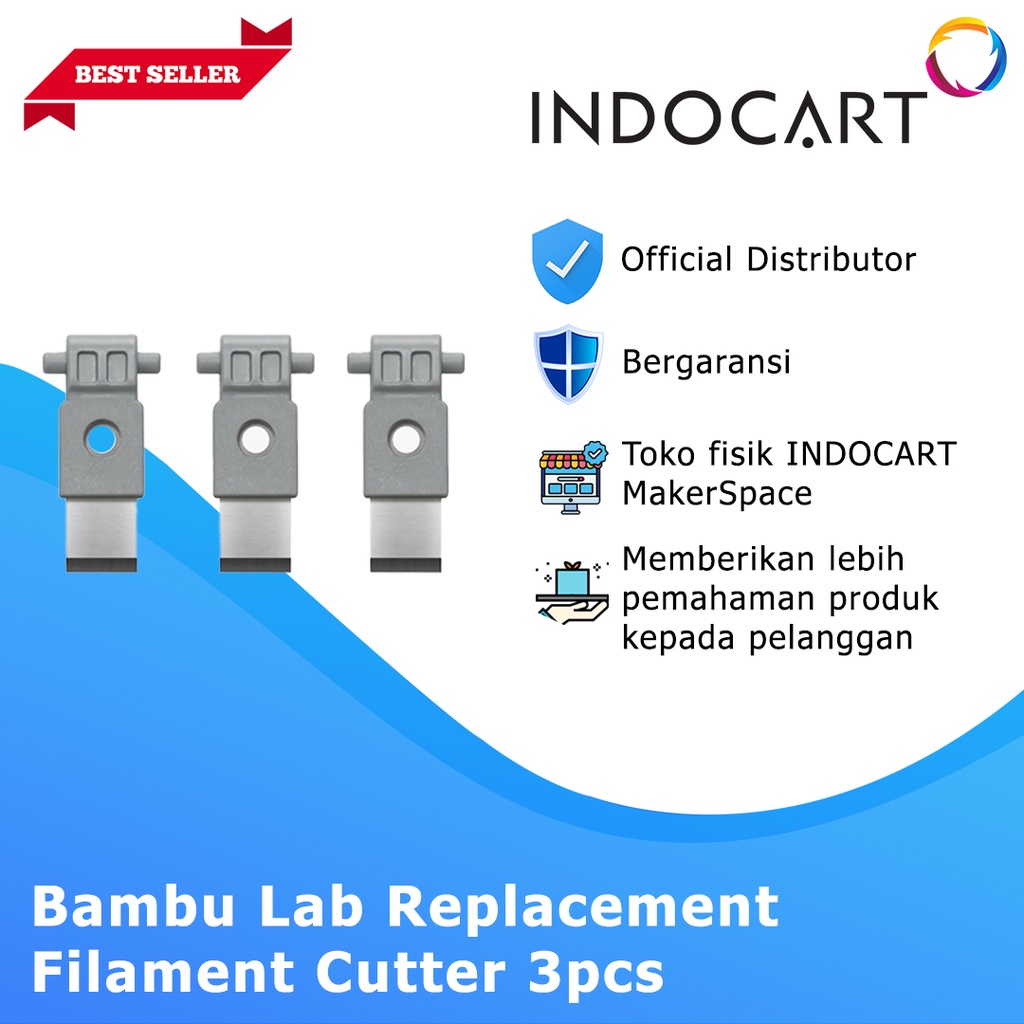 INDOCART 3D Printer Parts Bambu Lab Replacement Filament Cutter-3pcs