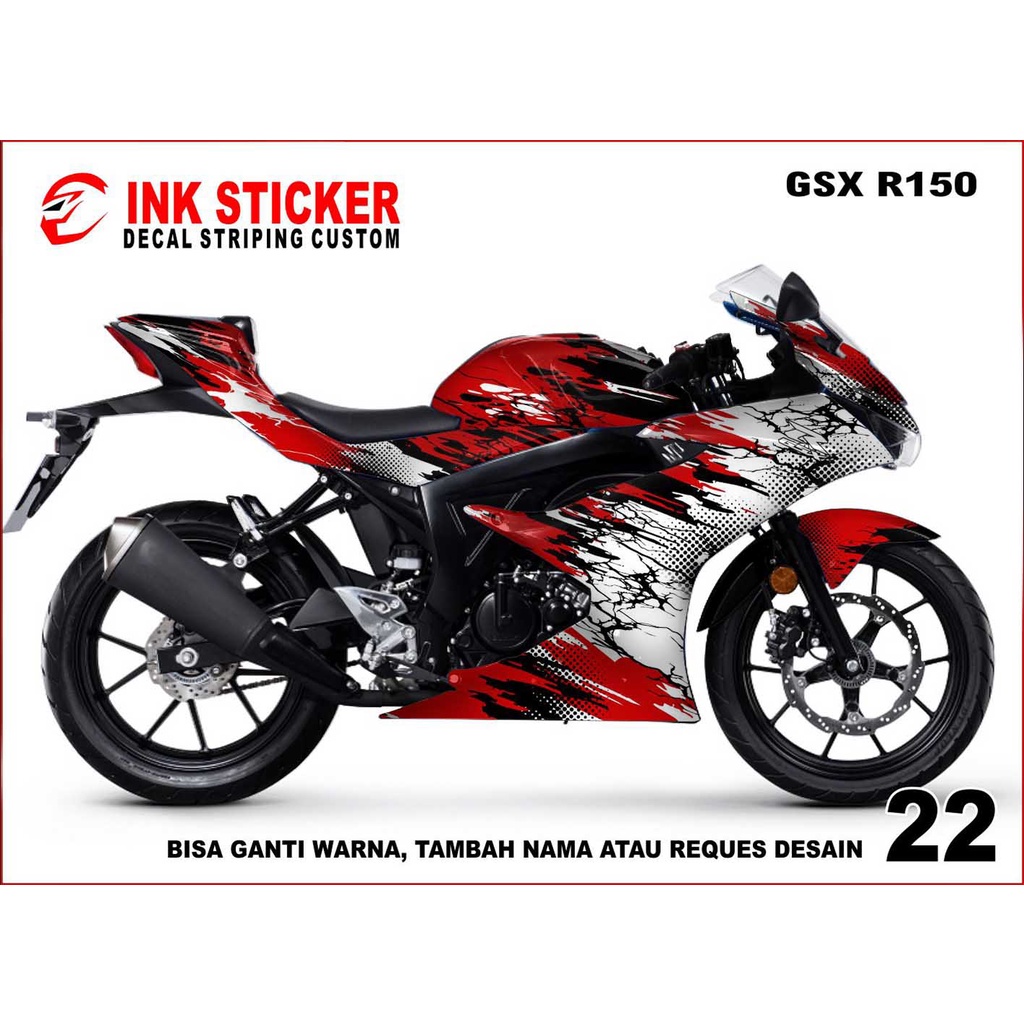 Sticker Decal GSX 150R 22 Fullbody, Decal Suzuki GSX 150
