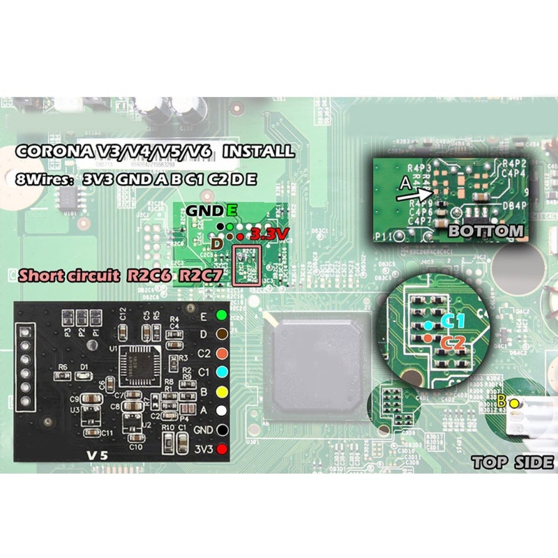 Btsg Repairing PCB Board Untuk Xbox360 V5 Aksesoris Gaming Pengganti Papan Sirkuit PCB Konsol Game Host PCB Adapter