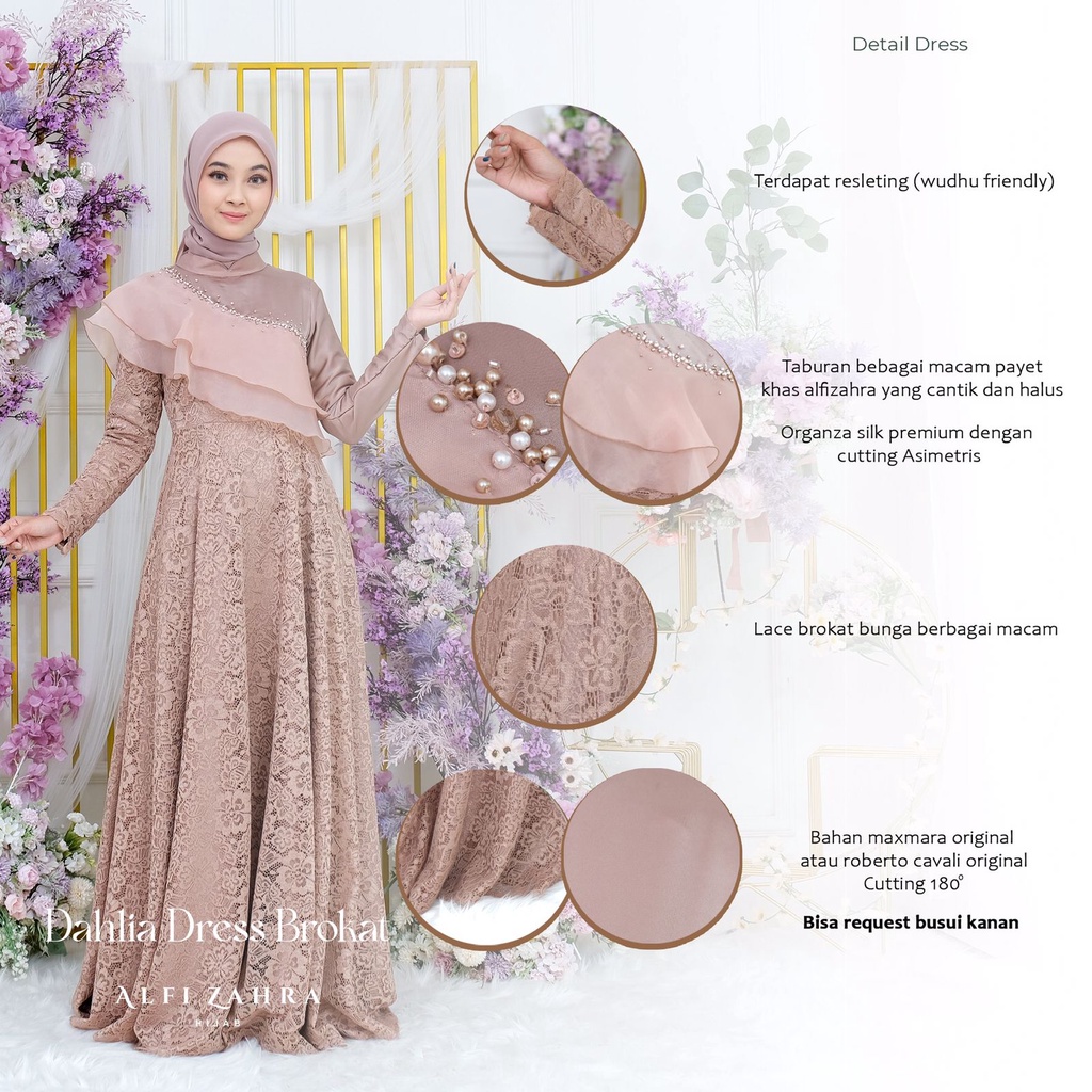 Dahlia Brokat dress (Ready Stok)