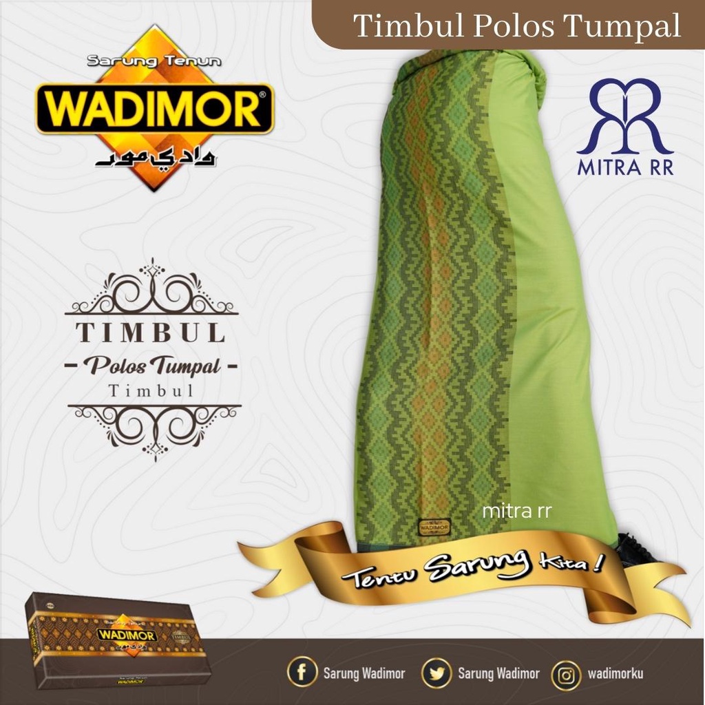 Sarung Wadimor Timbul Polos Tumpal Motif / Sarung Dewasa