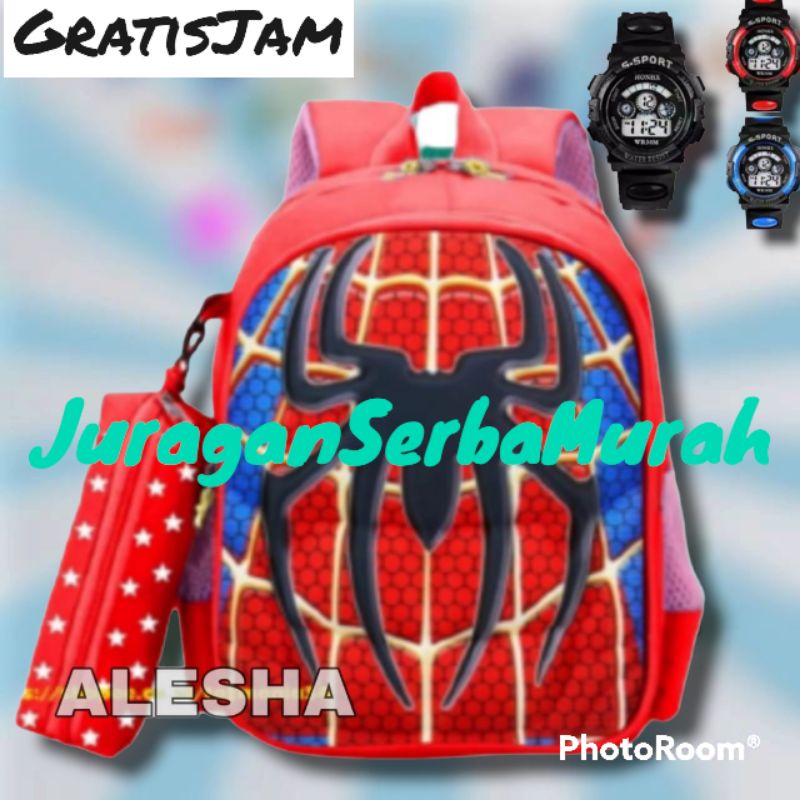 Tas Ransel Sekolah Anak laki-laki Karakter Superhero Murah