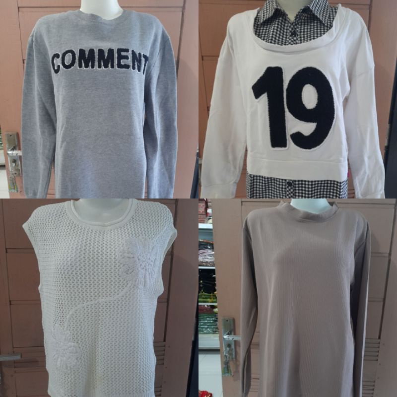 Thrift Preloved | Atasan Baju Kemeja Sweater Hoodie Vest Rompi Kaos Sweatshirt Chicgirl Uniqlo H&M P