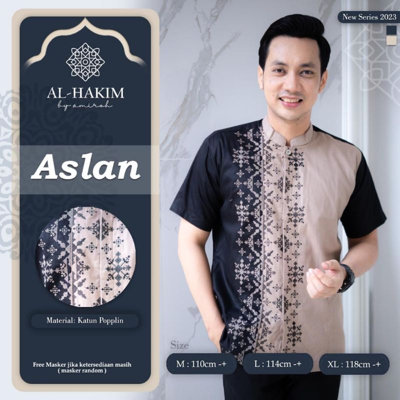 KOKO ASLAN ORI AL HAKIM BY AMIROH | Baju Koko Lengan Pendek