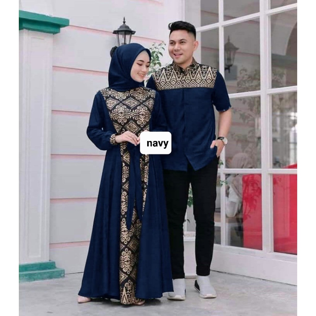 O2 Fashion / Cp batik irwansyah / bisa cod / couple batik muslim model terbaru