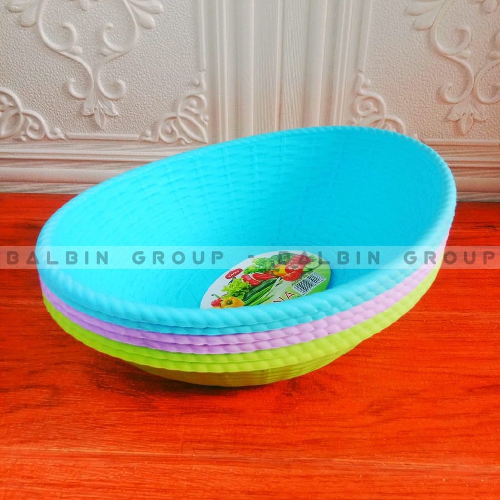 PROMO 6 PCS MANGKOK OPAL JUMBO 26,5CM | MANGKUK SAYUR MOTIF ANYAMAN - MANGKOK PLASTIK JUMBO TAHAN  PANAS ANTI PECAH SNI FOOD GRADE