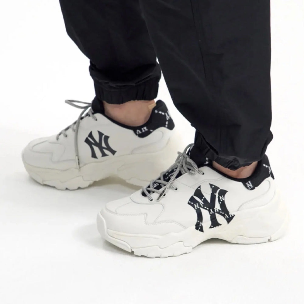 MLB NY Yankees Bigball Chunky Monogram Heel Sneaker Black