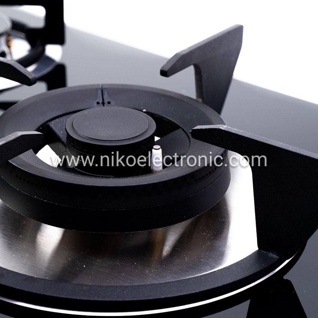 NIKO kompor Gas Kaca Tanam 3 Tungku Kokana 3.0 Black - Garansi Resmi 1 Tahun