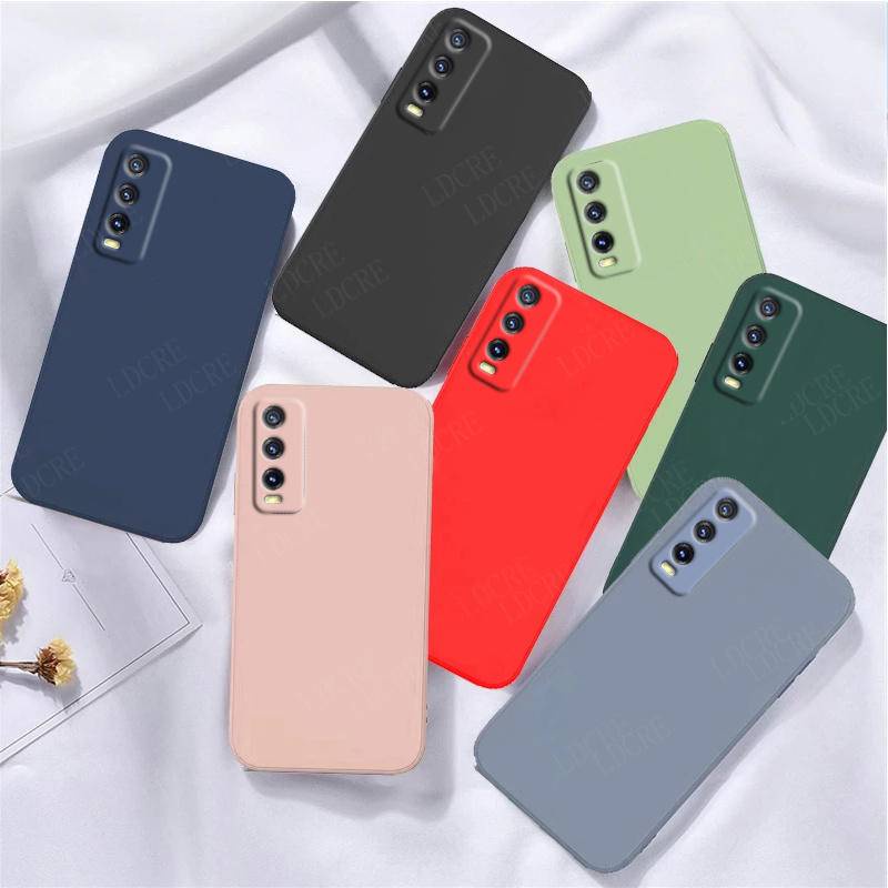 Untuk Vivo Y30 Y50 Y20S Y20 Silikon Cair Mewah Shockproof Full Soft Cover