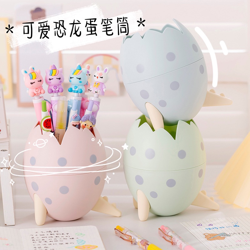 PAOPAO Tempat Pensil Plastik Dino Egg Cute Character Premium