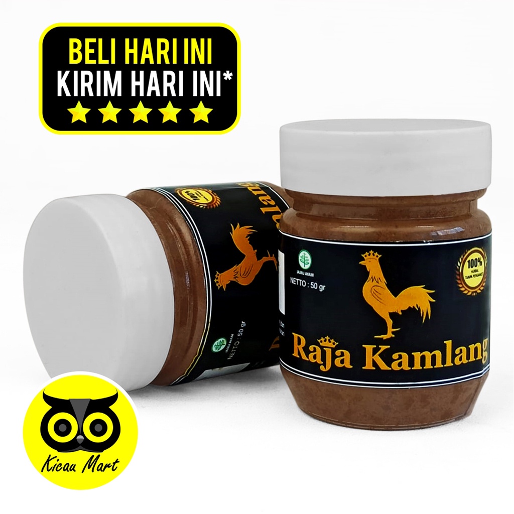 RAJA KAMLANG BASAH JAMU AYAM JAGO TARUNG PUKUL MERAH 50GR VITAMIN SUPLEMEN AYAM ADUAN KAMPLANG RKMLG