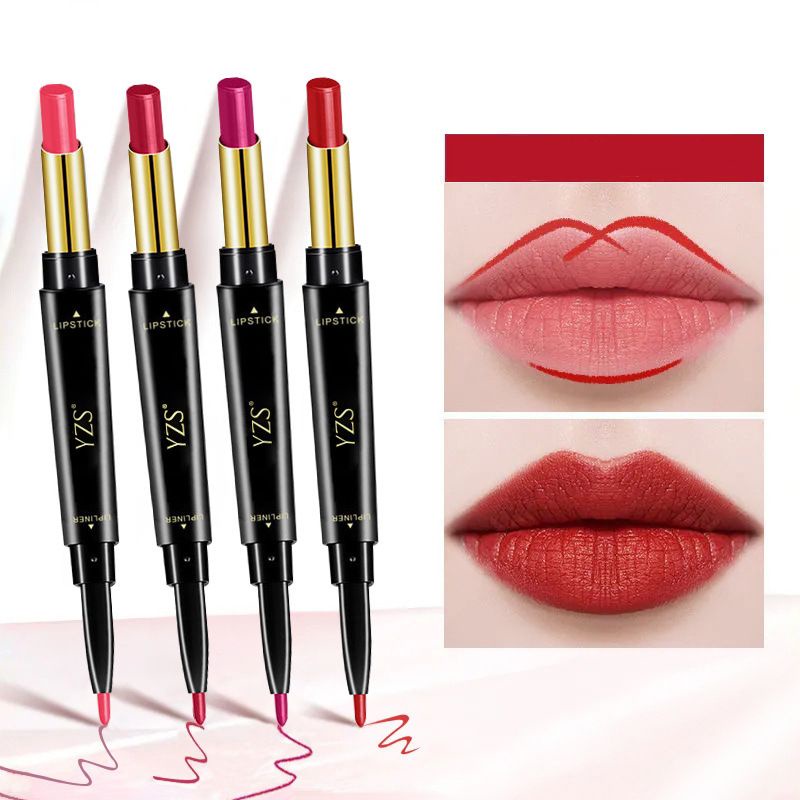 YZS Original Lipstick Lip Liner Matte 2 In 1 Moisturizing Waterproof