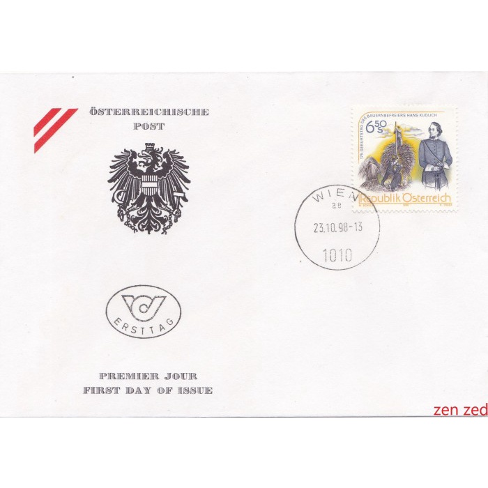

A501 Prangko Austria FDC 1994 Hans Kudlich 1 Pcs