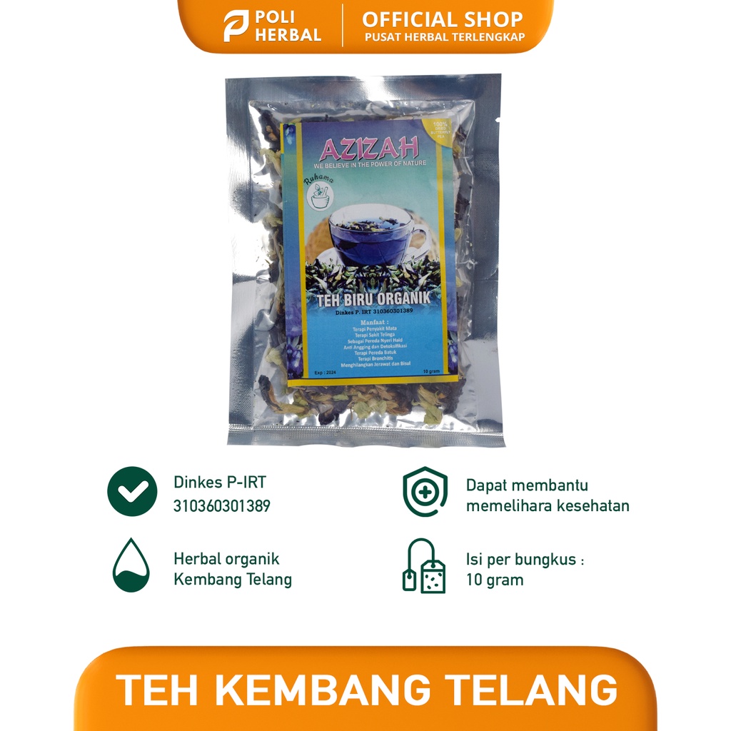 

Bunga telang organik 10 Gr/Teh Telang Kering/Teh Biru/Butterfly Pea / Teh Bunga Telang Kering
