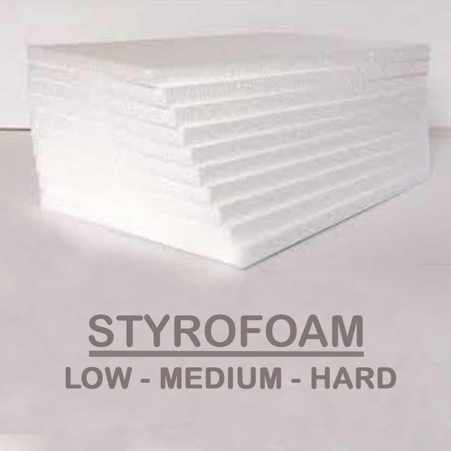 Styrofoam 100x50, Styrofoam lembaran, Styrofoam Hard, Styrofoam Medium, Styrofoam Low, Sterofom