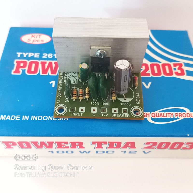 Kit Power TDA 2003 Mono 100 Watt DC 12v Type 261