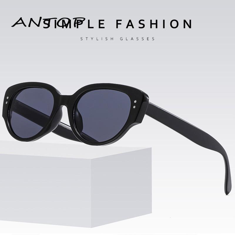 【Antop】Korean Design Retro Mata Kucing Kacamata Hitam Wanita Sunglasses