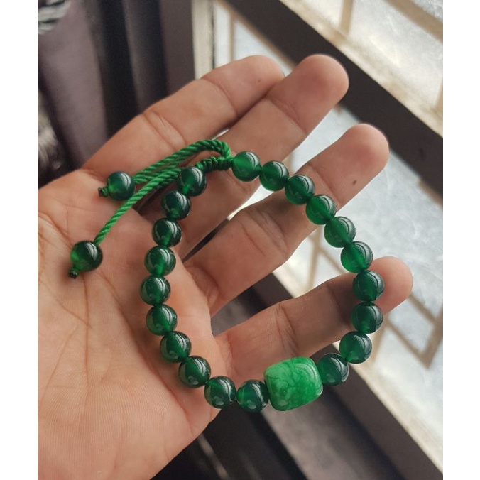 Gelang Giok Hijau Dan Gelang Giok Merah Batu Alam Asli Original