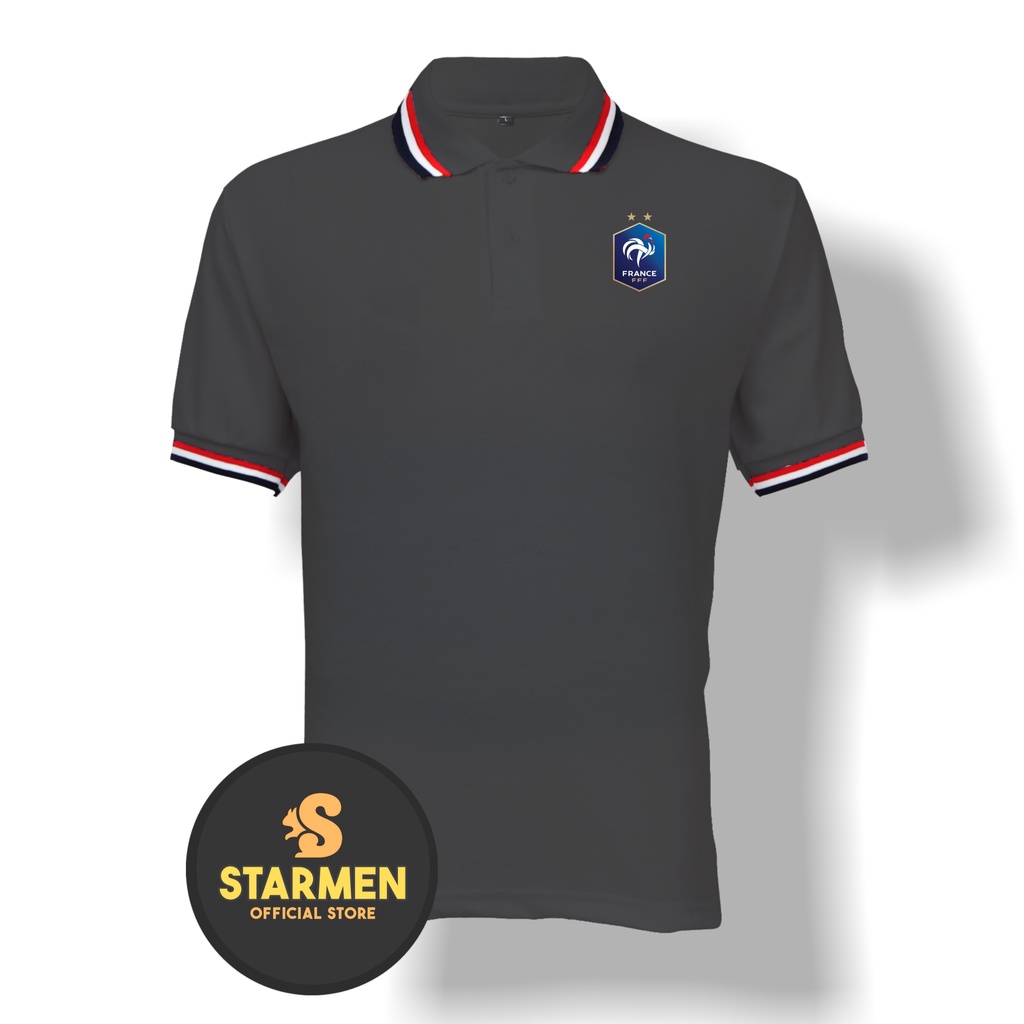 Kaos Polo Shirt Pria Kerah Logo FRANCE