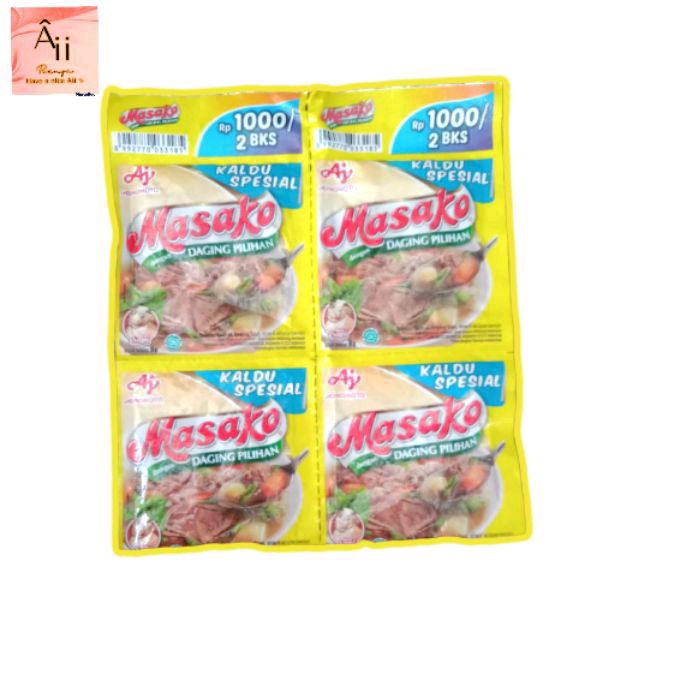 

ecer per 1 pcs 1 sachet netto 9gr Masako sapi sachet