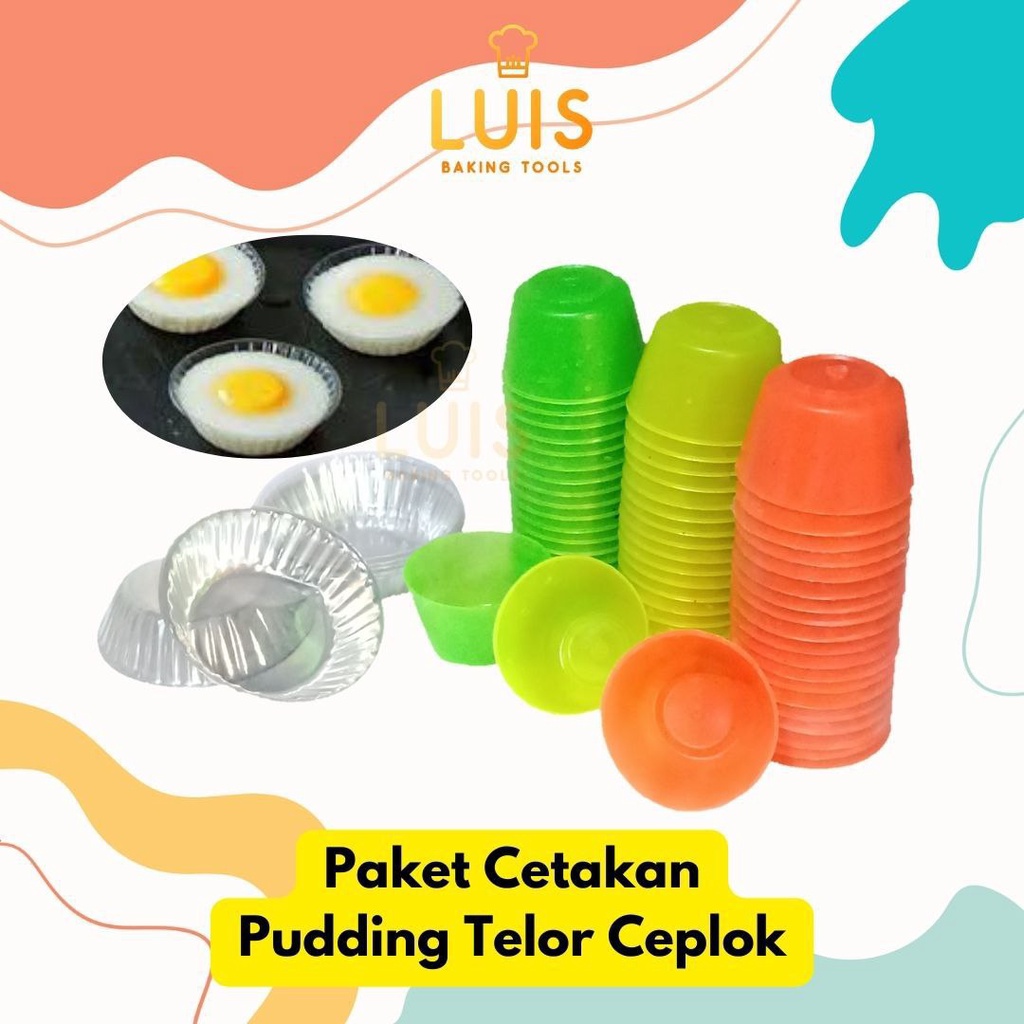 Paket cetakan puding telur ceplok