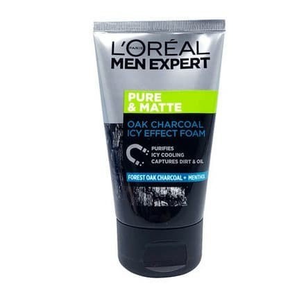 Loreal Men Expert Pure & Mate Oak Charcoal Icy Effect Foam 100Ml #Original