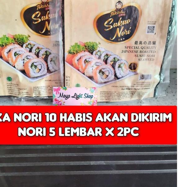 

6.6 Brands Festival Nori sushi isi 10 lembar rumput laut bahan sushi kimbap gimbap halal murah rumput laut seaweed driedseaweed bento kimbap murah