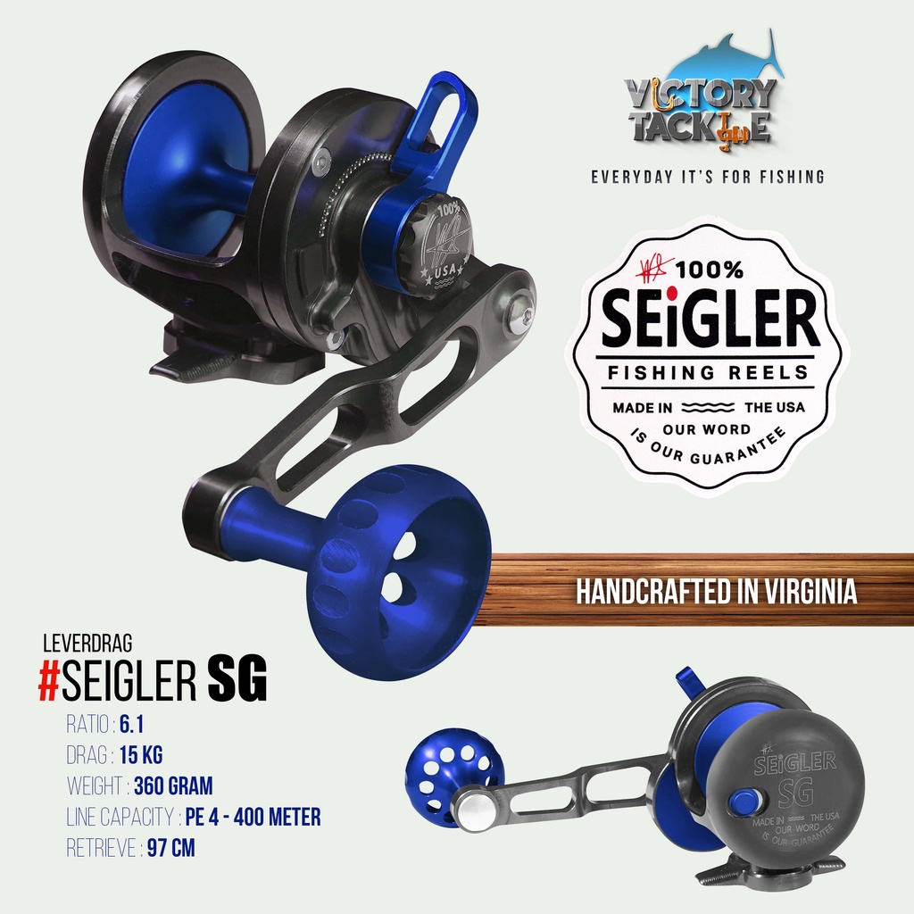 Reel Pancing SEiGLER SLOW PITCH JIGGING REEL SMALL GAME SG MADE IN THE USA Overhead