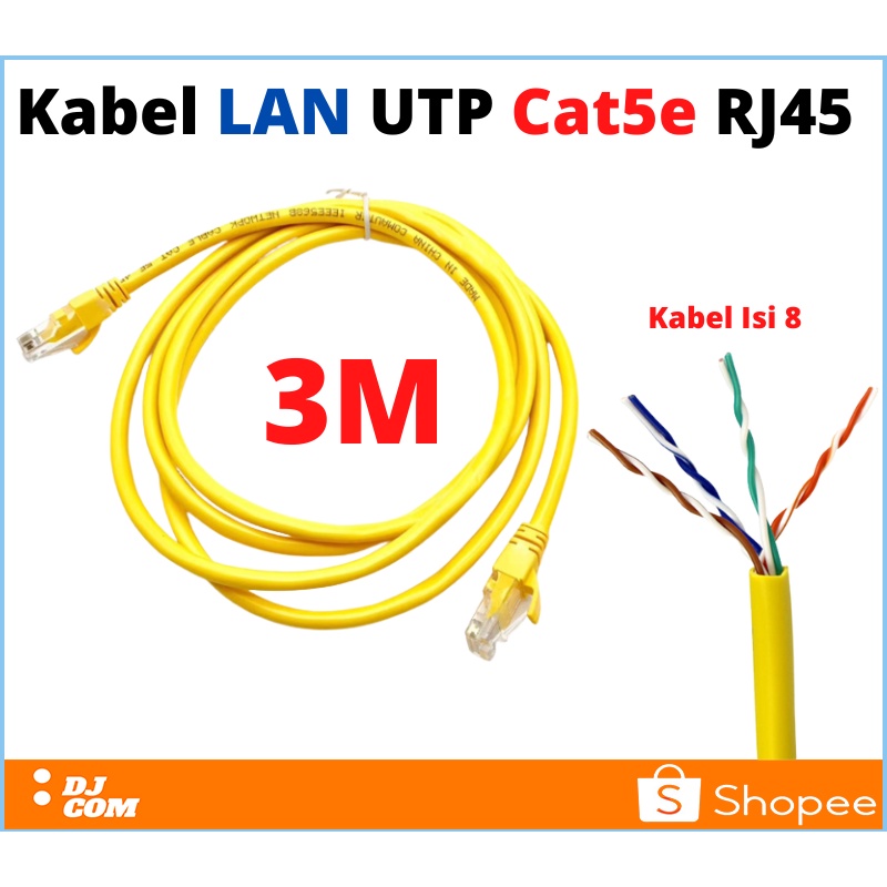 Kabel LAN UTP Cat5e RJ45 Ethernet 3 Meter